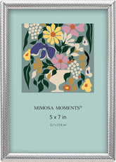 MIMOSA MOMENTS Dots Brass-tone Plating Metal Picture Frame with Stand, Display 5x7 Photo (Brass,5x7)