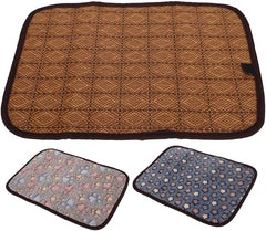 Summer Dog Mat Double Sided Breathable Summer Sleeping Mat Pet Cooling Cushion Soft Cat Sleeping Bed Pet Cooler (S Star On Blue Background)