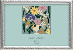 MIMOSA MOMENTS Dots Brass-tone Plating Metal Picture Frame with Stand, Display 5x7 Photo (Brass,5x7)