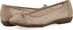 CLIFFS BY WHITE MOUNTAIN Women's Carlicia Cushioned Mesh Ballet Flat