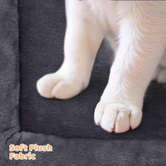 Cat Tree With 2 Condos, Scratching Post & Sisal-Covered Board Ladder, Climbing Tower for Indoor Cats, 34 Inches, Light Gray