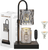 Candle Warmer Lamp with Timer, Electric Candle Warmer for Jar Candles, House Warming Gifts New Home Bedroom Decor, Wax Melt Warmer with 2 Bulbs, Gold