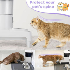 Adjustable Cat Feeder Stand, Elevated Holder for Automatic Feeders, 3-5.1 in, Nonslip, Adjustable