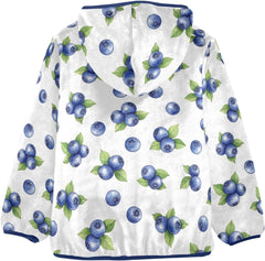 Blueberries White Toddler Boy Winter Jacket Thick Snow Jacket for Boys 3T