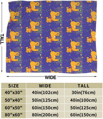 Spitting Tongue Cartoon Dog 40"x30" Ultra Soft Micro Fleece Blanket - Easy Care and Durable Suitable for Bed, Sofa, Camping