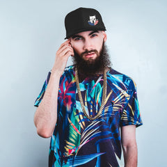 Snapback Hats for Men Flat Bill Brim Hats Skeleton Skull Hat Fitted Hat Adjustable Baseball Hat Black Cool Hat Men