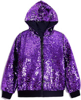 Cilucu Kids Jackets Girls Boys Flip Sequin Zipper Coat Jacket for Toddler Girls Birthday Outerwear Clothes