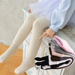 Cable Knit Tights for Toddler and Girls Fleece Lined Leggings Soft Cotton Stockings Winter Warm