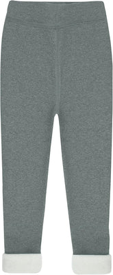 Happy Cherry Warm Fleece Lined Leggings for Toddler Kids Girls Solid Color Winter Thick Tight Pants Cotton Legging Multipack