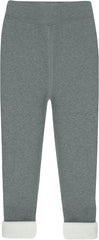 Happy Cherry Warm Fleece Lined Leggings for Toddler Kids Girls Solid Color Winter Thick Tight Pants Cotton Legging Multipack