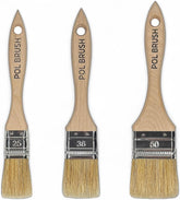 1 Inch Flat Paint Brush - High European Quality - Natural Bristles - for Home, Wood, Walls, Art, Trim & Furniture - for Acrylic, Oil, Stain, Chalk & Latex Paints