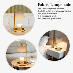 Candle Warmer Lamp with Timer, Dimmable Candle Wax Warmer Electric Candle Lamp for Scented Candles with Bulbs, House Warming Gifts Brithday Gifts Home Decor(Gold)