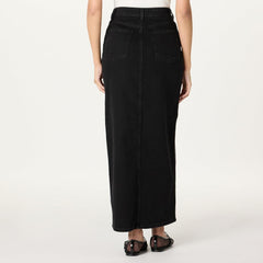 The Drop Women's Rylie Maxi Denim Skirt with Front Slit