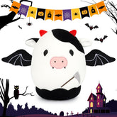 Bekrgwiy Cow Stuffed Animal,8 in Halloween Cow Plush Pillow,Ghost Plushie with Bat Wings,Ghost Stuffed Animal Plushie,Halloween Decorations Party Favors Trick or Treat Gifts for Kids