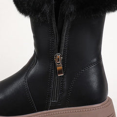 IWIHMIV Toddler Riding Boots Girls Tall Boots Girls' Boots Girls' Boots Comfortable Thick Sole Mid Calf Boots for Toddlers