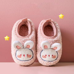 Boys Girls Plush Panda Slippers Non-Slip Fleece Cute Cartoon Slippers Fall Winter Warm Indoor Soft Cozy Sandals