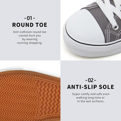 FRACORA Womens White Canvas Sneakers Low Top Lace Up Canvas Shoes Fashion Comfortable