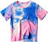 Boys Girls Summer Tie Dye T-Shirts Unisex Casual Crewneck Short Sleeve Tops Toddler Kids Relaxed Fit Tie-Dye Basic Tees