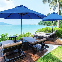 RAKKYO Garden Parasol Canopy Cover, Sun Umbrella Replacement Cloth 2M 2.7M 3M Outdoor Umbrella Canopy, Market Replacement Umbrella Top For Backyard Patio Beach