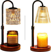 Candle Warmer Lamp with Timer & Dimmer for Jar Candles, House Warming Gifts Birthday Gifts for Women Mom, Home Decor for Livingroom Bedroom, Solid Wood Base Candle Wax Warmer Adjustable Height