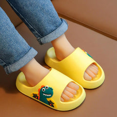 Generic Dinosaur Slippers for Boys Girls Anti-Slip Cute Cartoon Thick Sole Sandals Toddler Kids Garden Pool Beach Kid Shoes