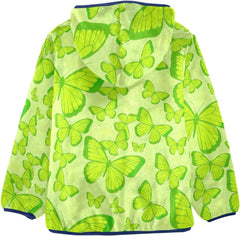 CHIFIGNO Butterflies Green Yellow Boy Fleece Zip up Jacket Light Comfy Fleece Jacket 3T