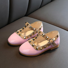 Girls Mary Jane Flat Shoes Non Slip Comfortable Soft Sole Princess Toddler Party Wedding Dress Shoes