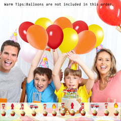 43 Fire Truck Cake Decoration Pack, 1 Fire Truck Happy Birthday Cake Topper 42 cupcake toppers, Fire Truck Party Decoration For Kids and Adult Birthday Firefighter Birthday Party Supplies