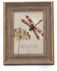 6x8 Inches Vintage Feel Rustic Picture Frame For Tabletop or Wall Hanging with Glass Front (6x8, Khaki)