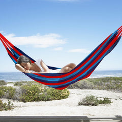 Gold Armour Brazilian Style Hammock with Tree Straps for Hanging, Portable Single Double Hammock for Camping, Outdoor, Indoor, Patio, Backyard (Pink Stripe)