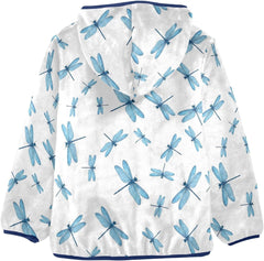 Blue Dragonflies White Toddler Boy Winter Coat Comfy Winter Coat for Toddler Boys 3T