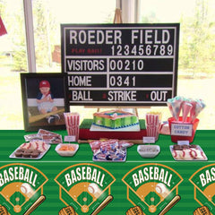 4-Pack Baseball Tablecloths, Baseball Party Supplies Baseball Birthday Decorations Disposable Plastic Tablecloth Baseball Field Tablecover for Baseball Theme Party Baseball Game Day, 51 x 86in