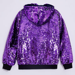 Cilucu Kids Jackets Girls Boys Flip Sequin Zipper Coat Jacket for Toddler Girls Birthday Outerwear Clothes