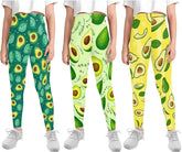 Forchrinse Zebra Girls Leggings Multipack Soft Pants for Kids Soft Yoga Running Workout Leggings in 4-13years