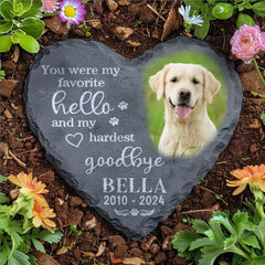 Famtitrendz Personalized Forever in Heart Dog & Cat Memorial Stone - Pet Loss Commemorative Gifts