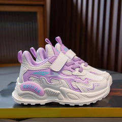 Kids Basketball Shoes Super Light Sneakers with Lace-Up High-Top Sneakers Running Non-Slip Sport Tennis Shoes