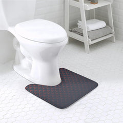 Halloween Purple Toilet Rug Mat U Shaped 20"x 16" Non-Slip Toilet Bath Mat Absorbent Bathroom Rugs Mats Quick Dry Contour Mat for Bathroom Floor