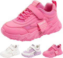 IWIHMIV Kids Athletic Slip-On Comfortable Running Shoes for Boys and Girls Thick Bottom Non Slip Sneakers for Kids