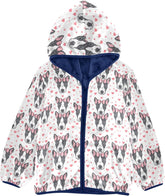 Cute Dog Bow Heart Boys Fleece Coat,Children's Zip-Up Hoodie Jacket,Baby Warm Fashion Outerwear 3-10T,A113438