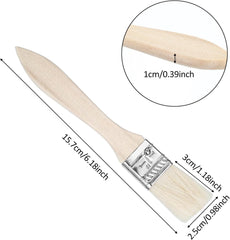 10PCS Paint Brush, 1 Inch Paint Brushes with Natural Bristle, Wooden Paint-Brush Set for Stain, Varnish, Glue, Composite Wall and Home DIY, Small Paintbrushes for Walls and Furniture