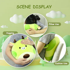 Avocado Cow Plush Toy Pillow Cute Stuffed Animal Soft Plushie Doll Gift for Kids Boys Girls Green 8 inch