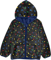 CHIFIGNO Colorful String Lights Boy Winter Coat, Toddler Boys Zip up Hoodie Warm for Fall Winter Spring 3T