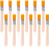 12 Pcs Paint Brush 5 Inch Trim Painting Tool Soft Bristle with Wood Handle Small Paint Brushes for Walls, Touch Up, Cabinets, Fences, Edge Painting Tool