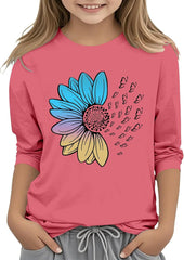 Girls Size 8 Tops Casual Solid Color Round Neck Seven Cuff T Shirt Top 3 13 Years Girls Size 8 Tops