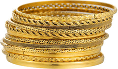 Gold Bangle Bracelets for Women Stacked Jewelry Gift