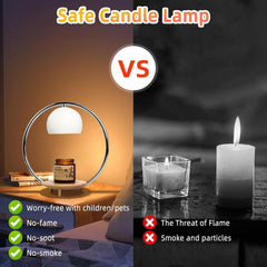 Candle Warmer Lamp with Timer & Dimmer, Electric Candle Warmer Light for Jar Candles Burner, Dimmable Wax Melts Warmer for Bedroom Home Decor, Modern Candle Melter Heater Gifts for Mom