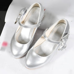 Girls Mary Jane Dress Shoes for Kids Bowknot Hook and Loop Low Heel Flower Girl Wedding Flat𝘀 Princess Shoes