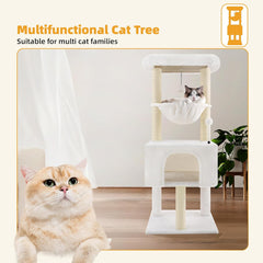 Fashion Design 43.3" Cat Trees with Cat Houses,Grey