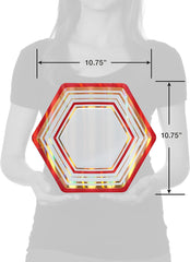 Papyrus Dinner Plates, Gold & Red Stripes (8-Count)