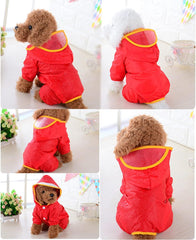 Raincoat for Dogs Waterproof Dog Rain Jacket Red Waterproof Dog Raincoat Clothes Puppy Rain Coat Jacket with Hat Pet Dog Rain Coat for Small Dogs Xs